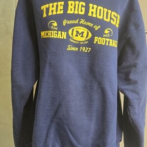 Blue Michigan Football Sweatshirt